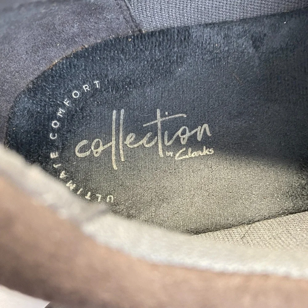 Clarks Cottrell Free Slip On‎ Sneakers Mens 10.5 M Brown Leather Casual Shoes